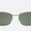 Rectangle Sunglasses Black Metal Sunglasses Womens Ray Ban G15 Polarized Lens RB3478
