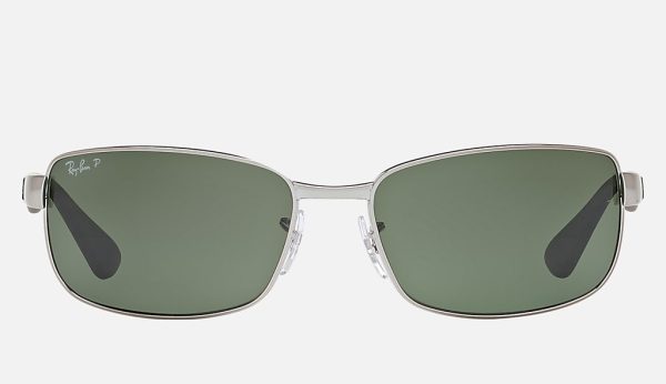 Rectangle Sunglasses Black Metal Sunglasses Womens Ray Ban G15 Polarized Lens RB3478