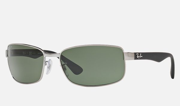 Rectangle Sunglasses Black Metal Sunglasses Womens Ray Ban G15 Polarized Lens RB3478