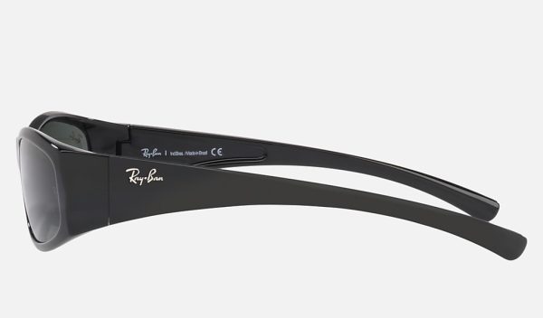 Rectangle Sunglasses Black Nylon Frame Sunglasses Ray Ban G15 Polarized RB4093 – Black,CrystalGreen