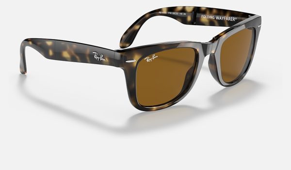 Ray-Ban Wayfarer Folding RB4105 601 Wayfarer Folding Classic Tortoise Frame Sunglasses RB4105
