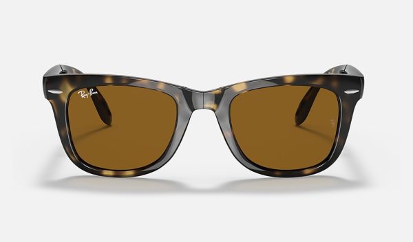 Ray-Ban Wayfarer Folding RB4105 601 Wayfarer Folding Classic Tortoise Frame Sunglasses RB4105