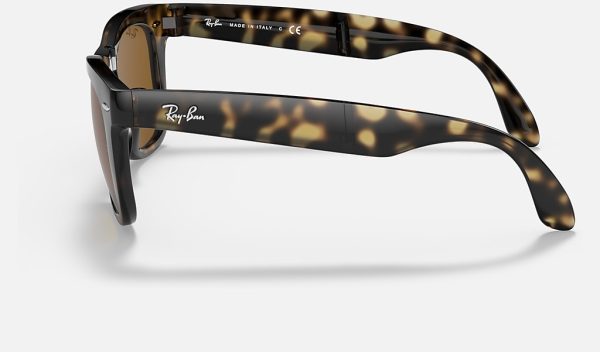 Ray-Ban Wayfarer Folding RB4105 601 Wayfarer Folding Classic Tortoise Frame Sunglasses RB4105