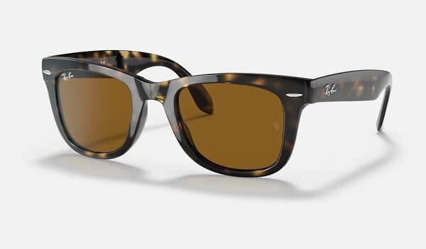 Ray-Ban Wayfarer Folding RB4105 601 Wayfarer Folding Classic Tortoise Frame Sunglasses RB4105