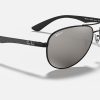 Ray-Ban Pilot Sunglasses Ray Ban Round Metal Gold Ray Ban Aviator Silver Mirror Polarized RB8313