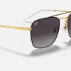 Ray-Ban Square Sunglasses Ray Ban Round Metal Gold Gradient Blue Sunglasses RB3588