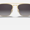 Ray-Ban Square Sunglasses Ray Ban Round Metal Gold Gradient Blue Sunglasses RB3588