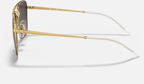 Ray-Ban Square Sunglasses Ray Ban Round Metal Gold Gradient Blue Sunglasses RB3588
