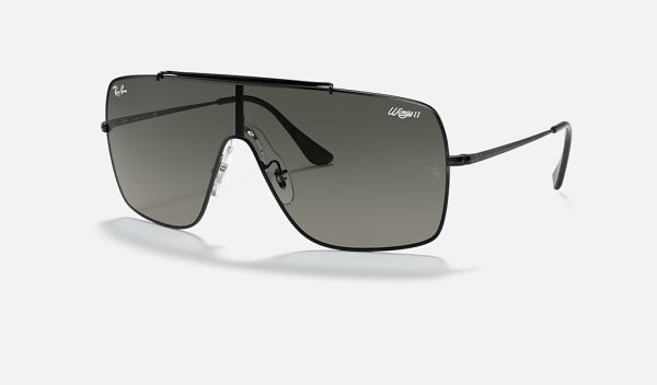 Ray-Ban Square Sunglasses Ray Ban Round Metal Black Oversized Gradient Sunglasses RB3597