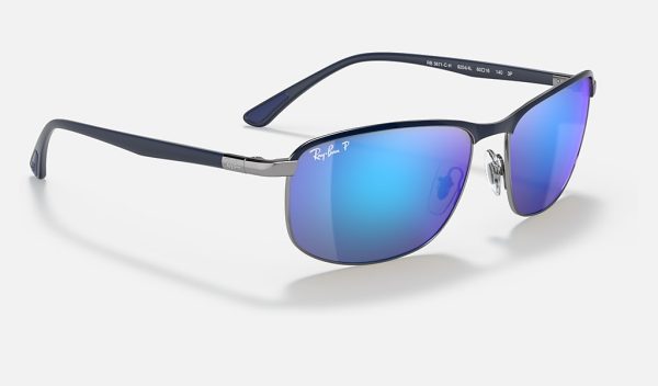 Round Metal Sunglasses Pillow Frame Ray Ban Chromance Polarized RB3671CH