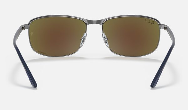 Round Metal Sunglasses Pillow Frame Ray Ban Chromance Polarized RB3671CH