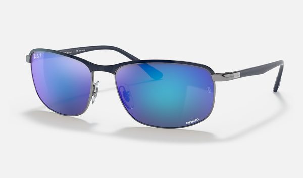 Round Metal Sunglasses Pillow Frame Ray Ban Chromance Polarized RB3671CH