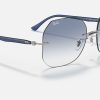 Ray Ban Irregular Sunglasses Titanium Polarized Sunglasses Titanium Sunglasses Brands Ray Ban Blue Gradient Sunglasses RB8067