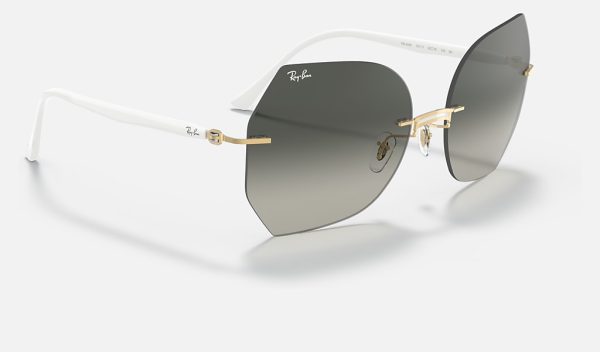 Irregular Frame Sunglasses Titanium Ray Ban Sunglasses Ray Ban Grey Gradient Sunglasses RB8065