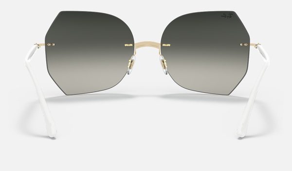 Irregular Frame Sunglasses Titanium Ray Ban Sunglasses Ray Ban Grey Gradient Sunglasses RB8065