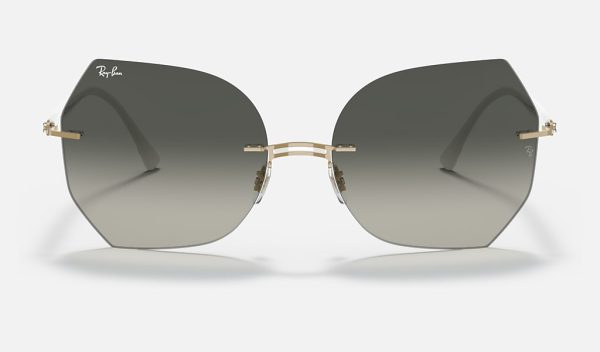 Irregular Frame Sunglasses Titanium Ray Ban Sunglasses Ray Ban Grey Gradient Sunglasses RB8065