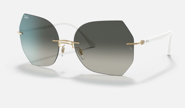 Irregular Frame Sunglasses Titanium Ray Ban Sunglasses Ray Ban Grey Gradient Sunglasses RB8065