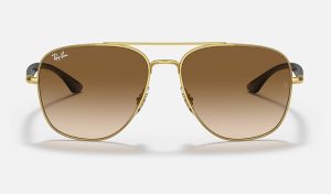 Ray-Ban Metal Sunglasses Mens Square Sunglasses Double Gradient Sunglasses RB3683