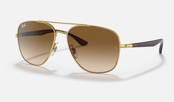 Ray-Ban Metal Sunglasses Mens Square Sunglasses Double Gradient Sunglasses RB3683