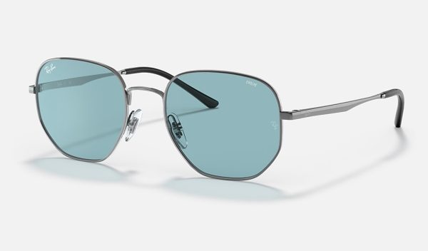 Ray Ban Blue Gradient Sunglasses Irregular Frame Sunglasses Metal Frame Sunglasses Womens RB3682