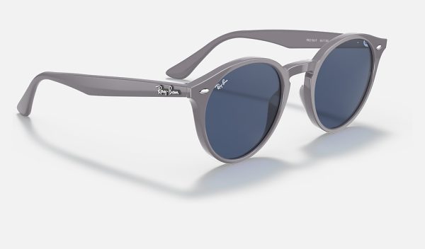 Ray Ban Propionate Phantos Round Sunglasses Classic Sunglasses Womens RB2180 – PolishedGrey,DarkBlue