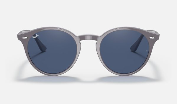 Ray Ban Propionate Phantos Round Sunglasses Classic Sunglasses Womens RB2180 – PolishedGrey,DarkBlue