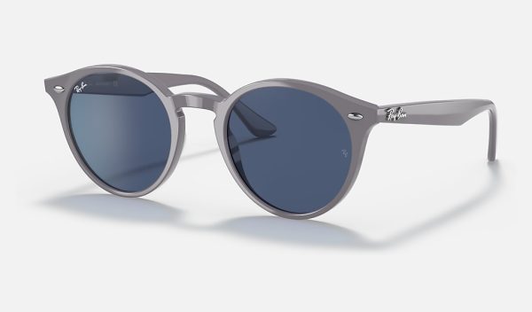 Ray Ban Propionate Phantos Round Sunglasses Classic Sunglasses Womens RB2180 – PolishedGrey,DarkBlue