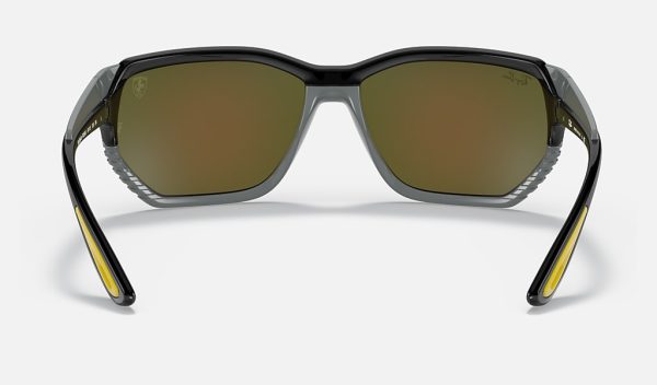 Ray Ban Blue Mirror Sunglasses Womens Square Sunglasses Black Square Sunglasses Nylon Frame Sunglasses RB4366M