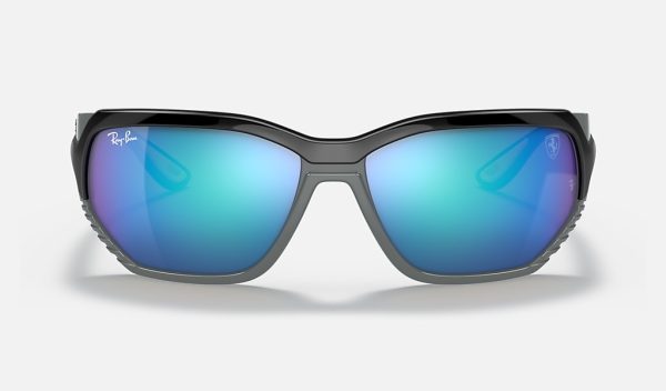 Ray Ban Blue Mirror Sunglasses Womens Square Sunglasses Black Square Sunglasses Nylon Frame Sunglasses RB4366M