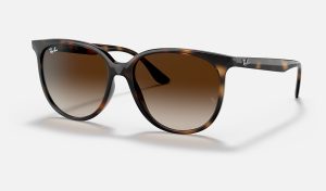 Ray-Ban Injected Sunglasses Womens Square Sunglasses Brown Gradient Sunglasses RB4378