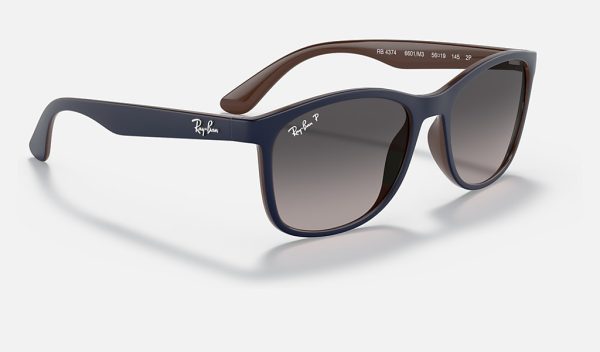 Oversized Square Sunglasses Nylon Frame Sunglasses Oversized Gradient Sunglasses Gradient Gray Sunglasses RB4374