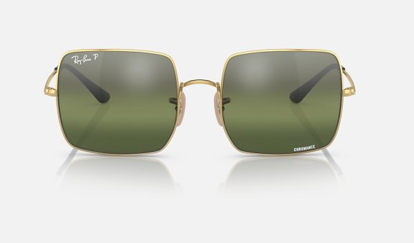 Ray Ban Round Metal Sunglasses Square Frame Sunglasses Chromance Lenses Ray Ban Square 1971 RB1971