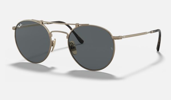 Ray Ban Round Metal Silver Ray Ban Round Metal Gold Titanium Polarized Sunglasses Classic Womens Sunglasses ROUND DOUBLE BRIDGE TITANIUM