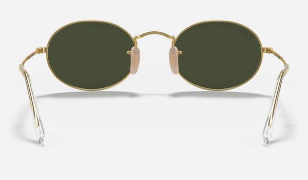 Ray Ban Round Sunglasses Gold Oval Black Sunglasses Mens Metal Sunglasses Ray Ban G15 Polarized Lens OVAL