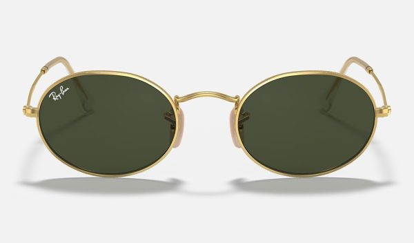 Ray Ban Round Sunglasses Gold Oval Black Sunglasses Mens Metal Sunglasses Ray Ban G15 Polarized Lens OVAL