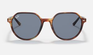 Ray Ban Havana Ray Ban Blue Lens Sunglasses Square Face Sunglasses Acetate Frame material RB2195
