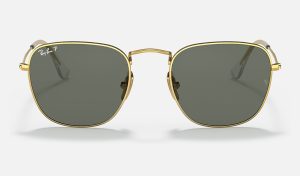 Ray Ban Round Metal Gold Ray Ban Blue Lens Sunglasses Mens Square Sunglasses Titanium Polarized Sunglasses RB8157