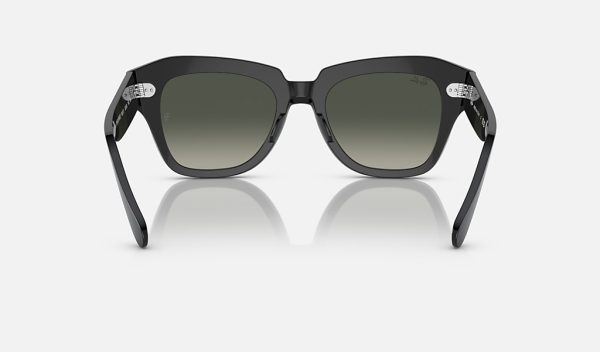 Ray-Ban Acetate Sunglasses Square Sunglasses Designer Gradient Gray Sunglasses RB2186