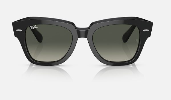Ray-Ban Acetate Sunglasses Square Sunglasses Designer Gradient Gray Sunglasses RB2186