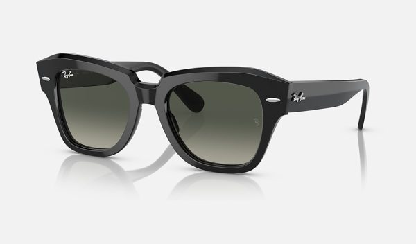 Ray-Ban Acetate Sunglasses Square Sunglasses Designer Gradient Gray Sunglasses RB2186